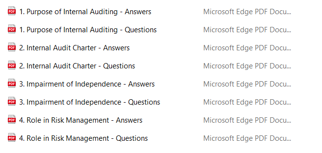 2025 Gleim CIA MCQ (Part 1)