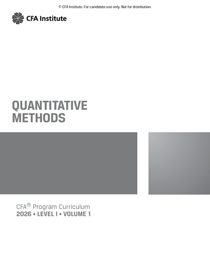 2026 CFA Institute Program Curriculum Level 1 (Book Set)