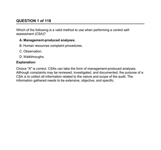 2025 Becker CIA MCQs & Simulated Exams (Part 1)