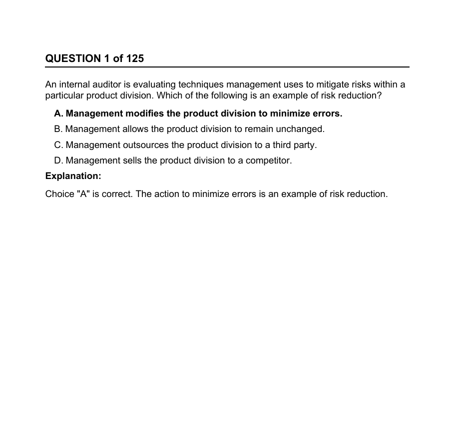 2025 Becker CIA MCQs & Simulated Exams (Part 1)