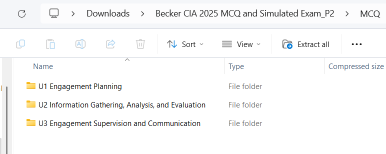 2025 Becker CIA MCQs & Simulated Exams (Part 2)
