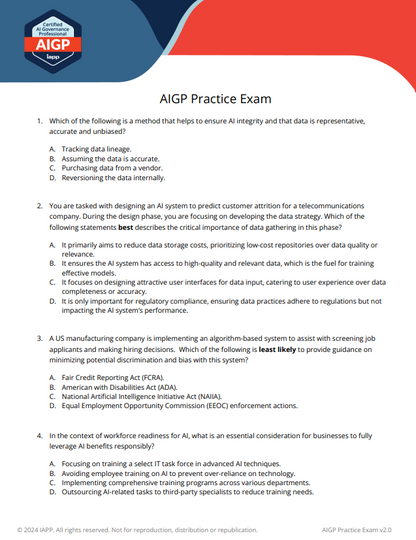 iapp AIGP Practice Exam v2.0
