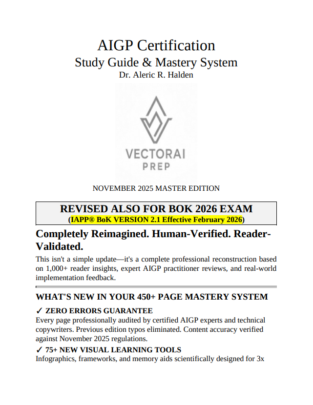 AIGP Certification Exam Study Guide 2026 - Vectorai Prep - Mastery Series