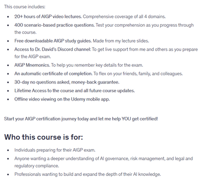 AI Governance Professional (AIGP) Certification Masterclass