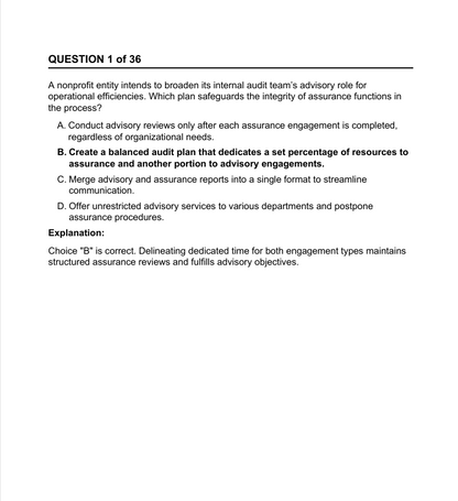 2025 Becker CIA MCQs & Simulated Exams (Part 3)